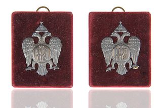 EARLY 20TH CENTURY PAIR OF IMPERIAL RUSSIAN SILVER JETONS [HAMMER GALLERIES]