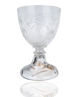 LATE 19TH CENTURY RUSSIAN WINE GLASS [WINTER PALACE, HAMMER GALLERIES]