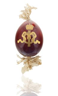CIRCA 1890-1900 EASTER EGG FOR MARIA FEODOROVNA [WINTER PALACE, HAMMER GALLERIES]