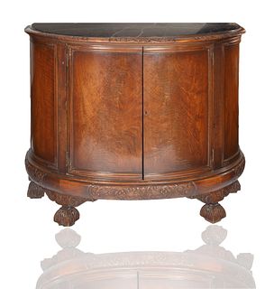 FRENCH WOOD AND STONE SIDEBOARD