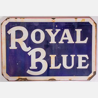 Royal Blue Porcelain Enamel Metal Sign