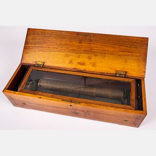 Continental Cylinder Fruit Wood Music Box