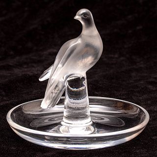 Lalique Charis Dove Crystal Ring Tray