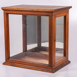 American Pine, Mirror and Glass Display Case