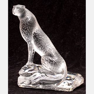 Lalique Tancrede Cheetah Crystal Sculpture