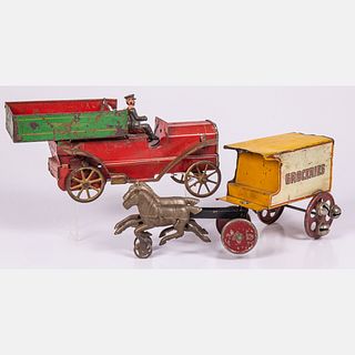 A Dayton Friction Painted Metal Toy Truck