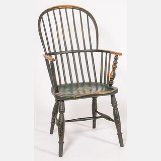 American Painted Maple Windsor Armchair