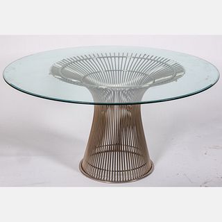 Warren Platner Steel and Glass Dining Table for Knoll