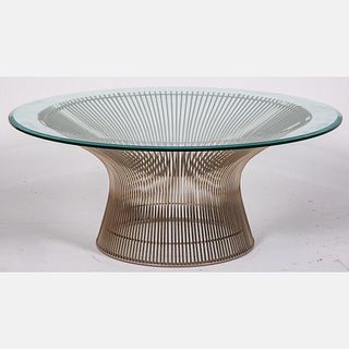 Warren Platner Steel and Glass Coffee Table for Knoll