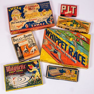 Seven Vintage Children's Games and Toys