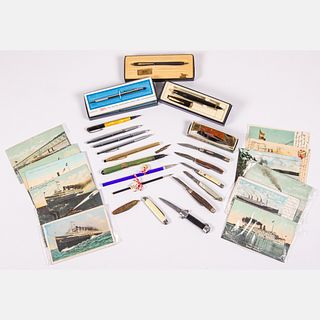 Vintage Pens, Pocket Knives and Post Cards