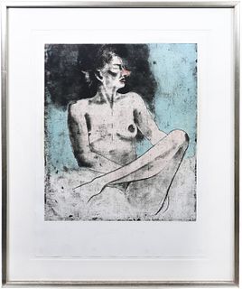 Jim Dine 'The Cellist Against the Blue' Etching