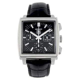 TAG HEUER - a gentleman's Monaco chronograph wrist watch. Stainless steel case. Reference CW2111-0,
