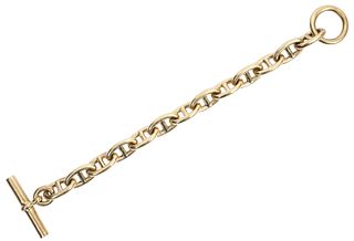 14K YG Heavy Link Unisex Gucci Toggle Bracelet