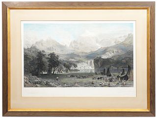 Albert Bierstadt 'Lander's Peak' Engraving