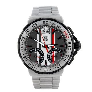 TAG HEUER - a gentleman's Formula 1 Calibre S chronograph bracelet watch. Stainless steel case with