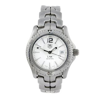 TAG HEUER - a mid-size Link bracelet watch. Stainless steel case with calibrated bezel. Reference WT