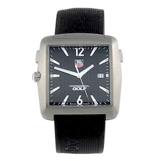TAG HEUER - a gentleman's Golf Tiger Woods Edition wrist watch. Titanium case. Reference WAE1111-0,