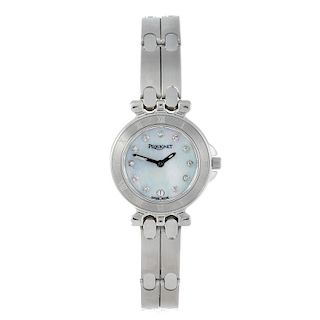 PEQUIGNET - a lady's bracelet watch. Stainless steel case with chapter ring bezel. Unsigned quartz m