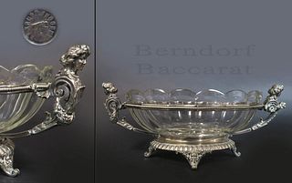 19th C. Figural Silver Plated Baccarat Crystal