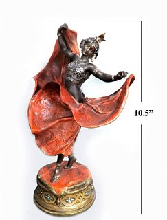 19th C. Bergman Bronze Statue of Dancer