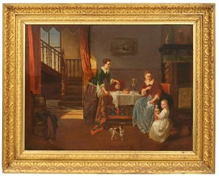 Alexis Van Hamme (Belgian, 1818-1875) Oil on Canvas,