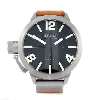 U-BOAT - a gentleman's Classico wrist watch. Stainless steel case with exhibition case back. Referen