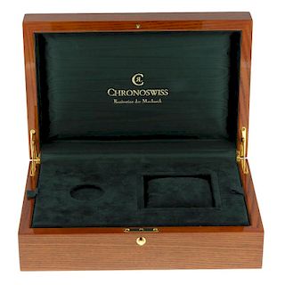 CHRONOSWISS - a complete watch box. <br><br>Inner box appears to be in a pleasant condition. Outer b