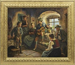 Maximilian Wachsmuth (German 1859-1912)"Farm Guitar