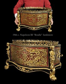19th C. French Napoleon III Boulle and Gilt Bronze