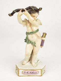 19th C. Meissen Porcelain figure of Archer "Te Les