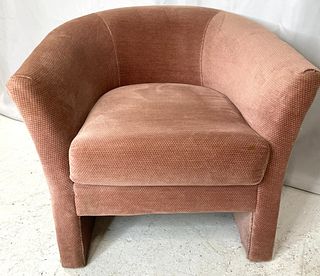 Pink Post Modern Barrel Chair #2