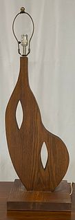 Mid Century Wood Abstract Lamp - JEAN ARP style