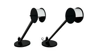 Pair ARTEMIDE Style Adjustable Swivel Base Lamps 