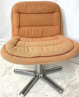 Mid Century Office Chair Chrome Orange 