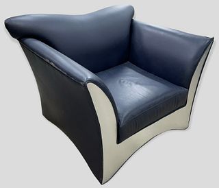 Post Modern Memphis Style Navy Chair 