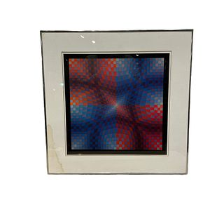 VICTOR VASARELY "Pauk Arny " Lithograph in Frame 