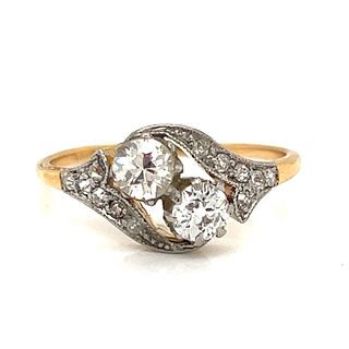 1920â€™ 18k Platinum Diamond Ring