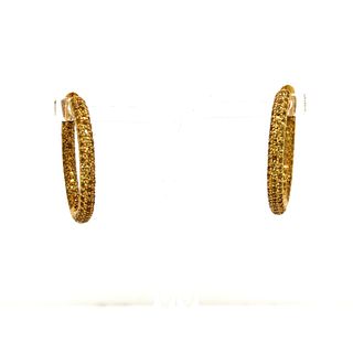 18k Yellow Diamond Earrings