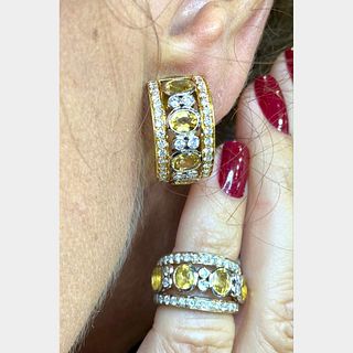 Cassandra Goad 18K Yellow Gold Earring and Ring Set