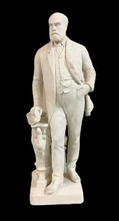 Parian statue of Colin Minton Campbell measuring 19" high