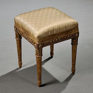 Louis XVI-style Giltwood Tabouret