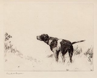 Frank W. Benson (1862-1951) Pointer Dog