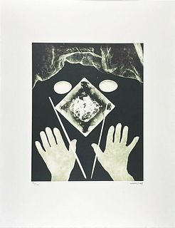 Hands and Eggs, A Vintage Man Ray Lithograph, Signed