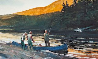 Chet Reneson (b. 1934) Salmon Fishing