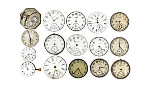 A lot of pocket watch movements and cases