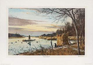 Ogden M. Pleissner (1905-1983) Dawn on The Duck Marsh