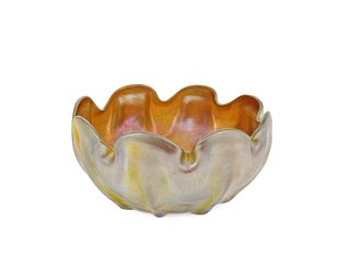 A L.C. Tiffany Favrile glass bowl