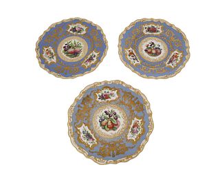 Three Russian Imperial porcelain plates
