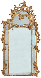 A French Louis XV wall mirror